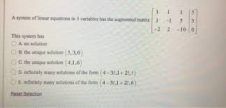 Linear Equations In 3 Variables Chegg