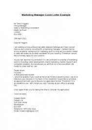 Cover Letter Sample For Marketing Position Threeroses Us