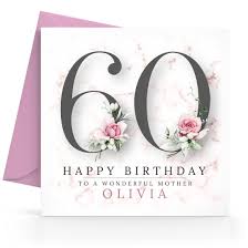 personalised 60th birthday card female