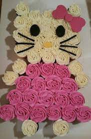 Hello Kitty Pull Apart Cupcake Cake gambar png