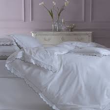 Celine Grey Embroidered Double Duvet Cover