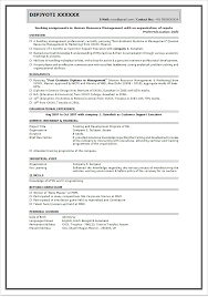     Sample Resume Format Mba Finance Freshers Projects Design        Fresher  Templates For It     Than       CV Formats For Free Download