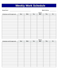 Work Schedule Excel Weekly Planner Template 2016 Mediaschool Info