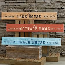 Personalized Wooden Sign Home Away