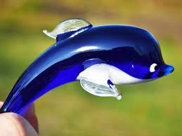 Glass Dolphin Figurine Sea Animals