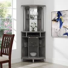 Cabinets, countertops, and lighting for every style and budget, with the experience to help you pull it all together. Home Source Corner Bar Unit Concrete Walmart Com Home Bar Cabinet Home Bar Furniture Corner Bar