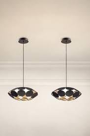 Contemporary Black Pendant Lamp With Golden Interior Time Masiero Murano And Crystal Chandeliers Lamps And Wall Lights Ref 20010010