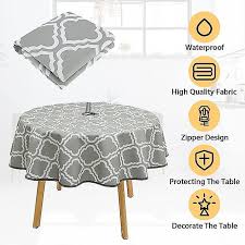 Patio Tablecloth With Umbrella Hole And