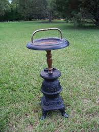Vintage Pot Belly Stove Ashtray Stand