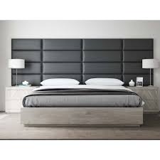 Your super king bed is no doubt the centrepiece of your bedroom. Vant Upholstered Headboards Accent Wall Panels Vintage Leather Jet Black Twin King Size Headboard Set Of 4 Panels Overstock 28908652