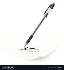 image of black ballpoint pen writing on paper 