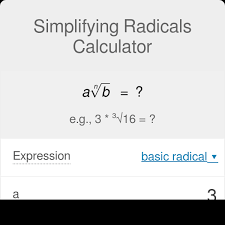 simplifying radicals calculator