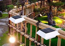 4 pc smd solar led fence lights outdoor