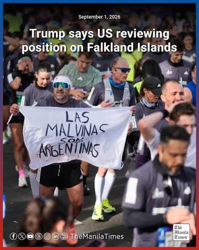 WASHINGTON, D.C. — President Donald Trump said Monday that the United States is reviewing its position on the Falkland Islands, after reports that Washington threatened to oppose Britain's sovereignty if it does