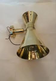Down Cone Shaped Brass Wall Lamp 17w
