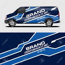 Car Livery Blue Van Wrap Design Wrapping Sticker And Decal Design