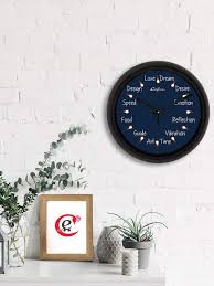 Ecraftindia Blue Ogue Wall Clock