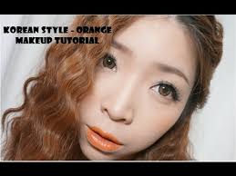 makeup tutorial korean style orange