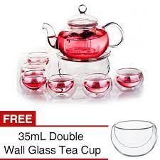 Borosilicate Glass Tea Pot Set Infuser