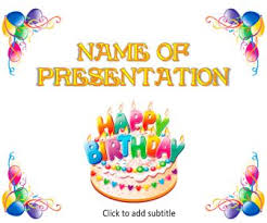 Birthday Cake And Balloons Free Birthday Powerpoint Template