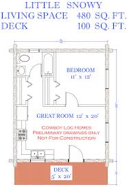 Little Snowy Plan 480 Sq Ft Cowboy