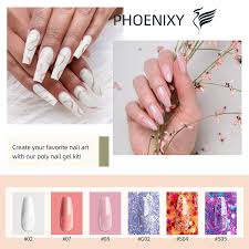 poly nail gel kit phoenixy 6 colors