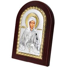 Blessed Virgin Mary Icon Silver