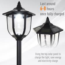 Outsunny Outdoor Solar Lamp Post Street