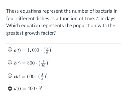 These Equations Represent The Number Of