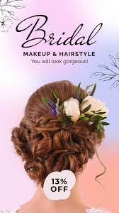bridal makeup and hairstyle with