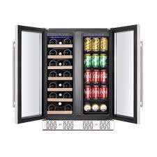 dual zone wine cooler beverage fridge
