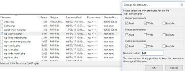 file permissions in wordpress