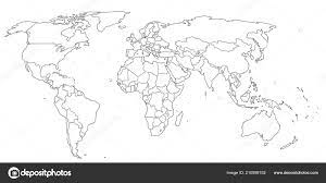 Карта мира Черно-белые цвета Векторное изображение ©Marishayu 210598102