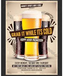 Beer Promotion Happy Hour Flyer Template Party Flyer Templates For