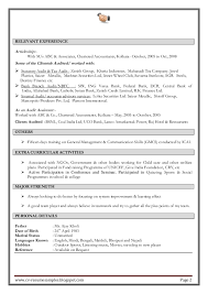Excellent Work Experience Professional Chartered Accountant Resume Sa