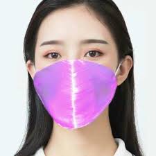 Luminous 7 Color Fiber Optic Led Light Up Face Mask Bluetooth App Cont Bmessentials