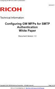 Configuring Gw Mfps For Smtp Authentication White Paper Pdf