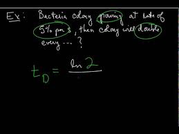 Doubling Time And Half Life Formulas