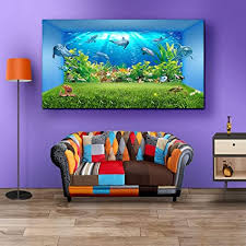 AS Interior Beautiful 3D Wall Sticker of Fish Aquarium for Living Bed Room  Office Space Temple PVC Vinyl(Size-152.4 cm X 76.2 cm) : Amazon.in: Home  Improvement gambar png