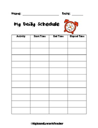 Free Create Your Own Daily Schedule And Find Elapsed