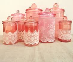 Decorated Glass Jars Pink Candy Party Favour Storage Jar With Lid Wedding Decor Jar Valentines Day Gift Idea