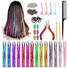 mckanti 14 colors hair tinsel kit with