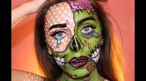 pop art zombie makeup look halloween