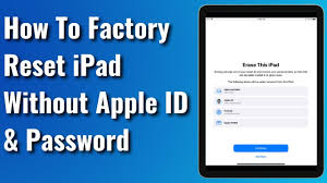 how to factory reset ipad without apple
