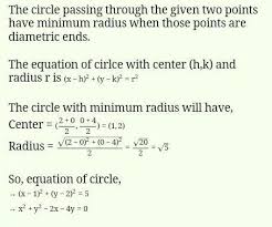 Equation Of A Circle Having The Centre