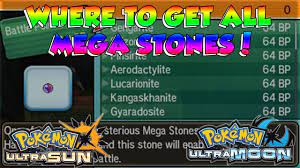 Where to get ALL MEGA STONES in Pokemon Ultra Sun and Ultra Moon - YouTube