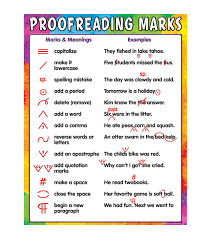 Teacher Created Resources Proofreading Marks Chart 6pk