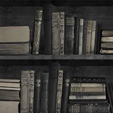 Dark Bookshelf Wallpaper Dark By