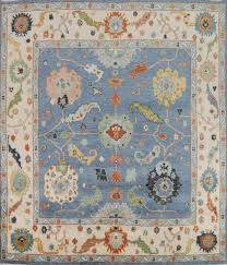 all over blue oushak square area rug 10x10