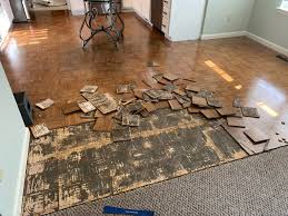 removing parquet flooring floor